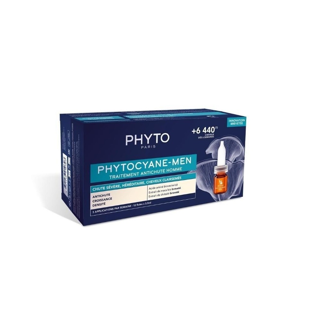 Phyto Phytocyane Men Anti Hair Loss priemonė nuo plaukų slinkimo vyrams 12x5ml