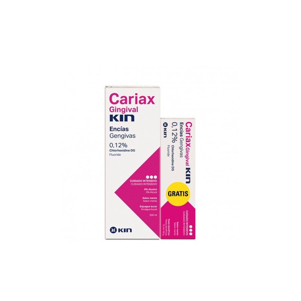 Kin Cariax Gingival Mouthwash 500ml + Toothpaste 75ml