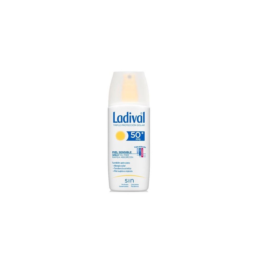 "Ladival" jautrios ir alergiškos odos gelio purškiklis Spf 50 150ml