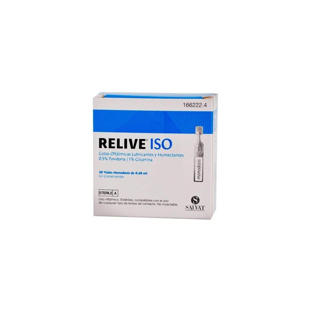 Relive Iso Sterile Ophthalmic Eye Drops 30 Single Dose