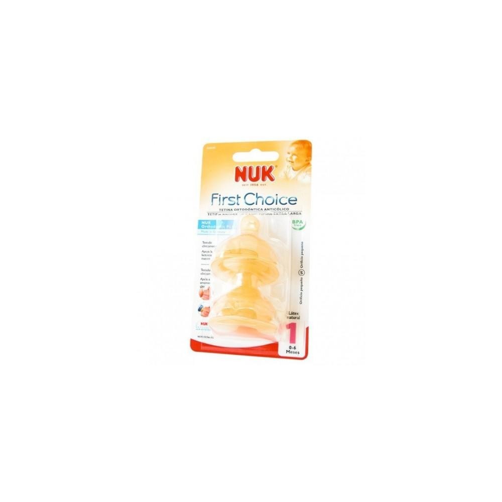 "Nuk First Choice 1 S Latex Wide Teat" 2 vienetai