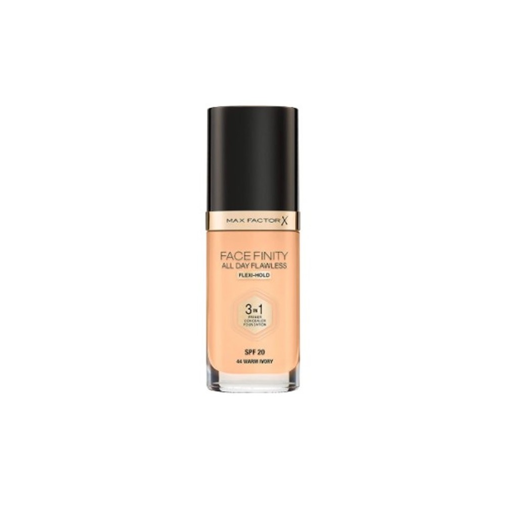 "Max Factor Facefinity 3 in 1" gruntas, maskuoklis ir makiažo pagrindas Spf20 44 Warm Ivory 30ml