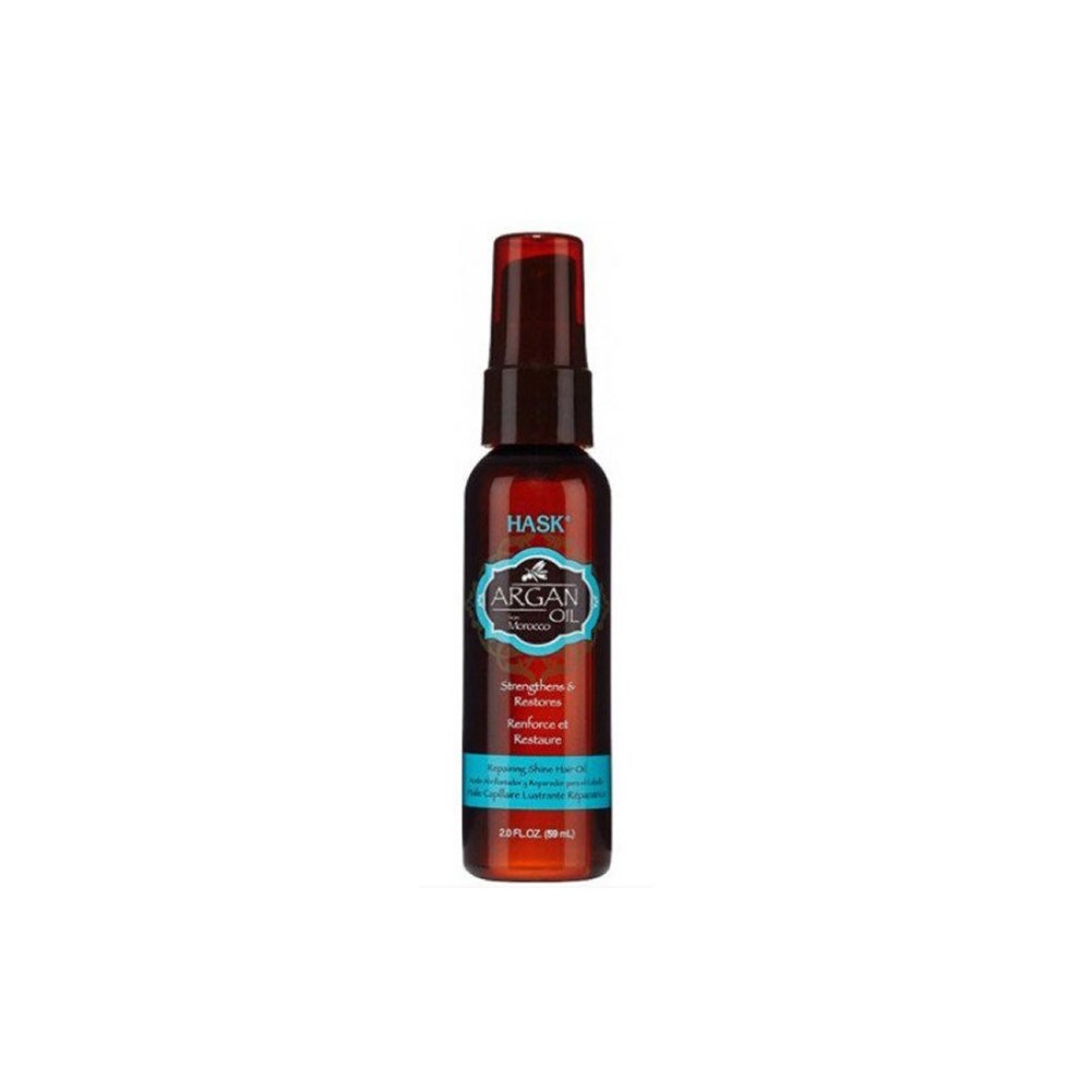 "Hask Argan Oil Repairing Shine Oil" atkuriamasis blizgesio aliejus 59ml