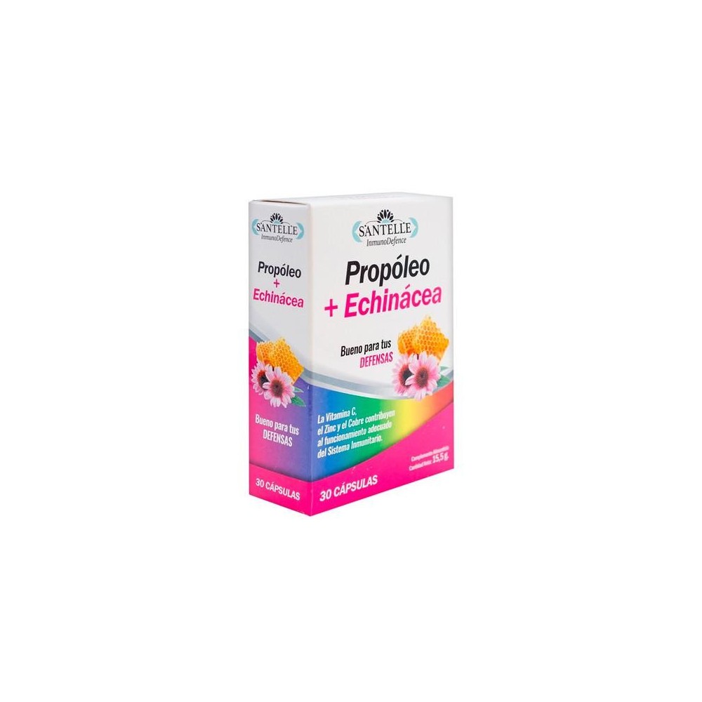 Santelle Inmunodefence Propóleo Echinacea 30 Cápsulas De 515 Mg