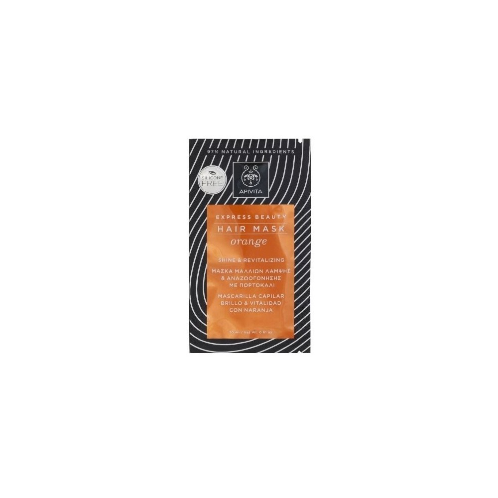 Apivita Shine And Revitalizing Hair Mask Orange  20ml