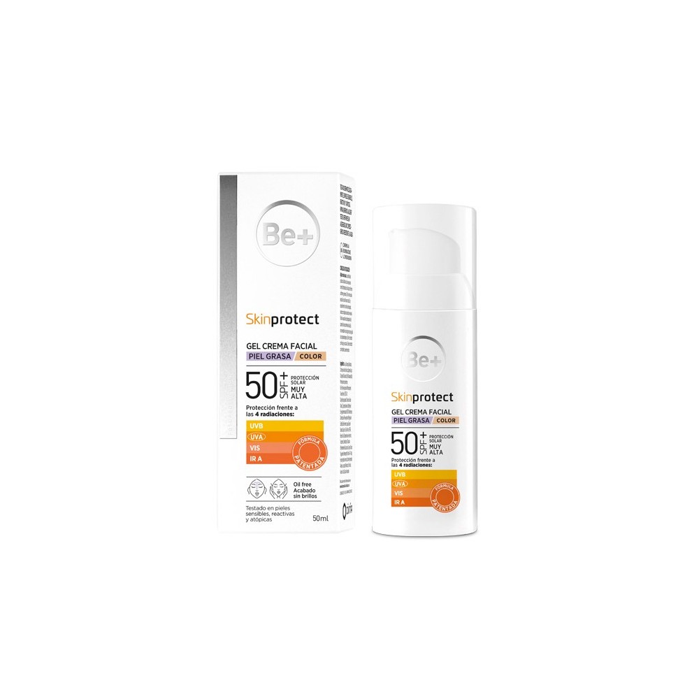 Be+ Skinprotect Oily Skin Colour Face Gel Spf50+ Veido gelis spuoguotai odai 50ml