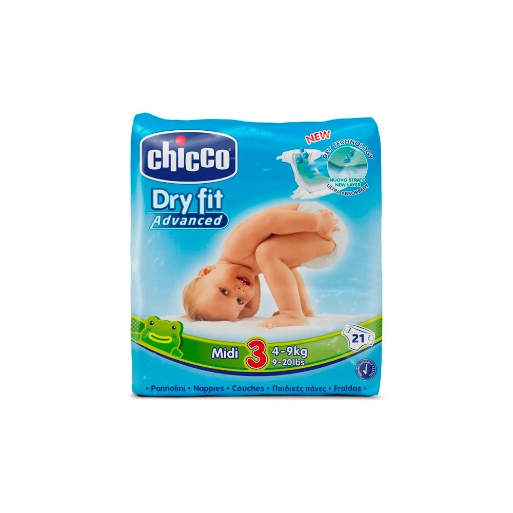 Chicco Airy Midi sauskelnės 4-9 kg, 2 dydžiai