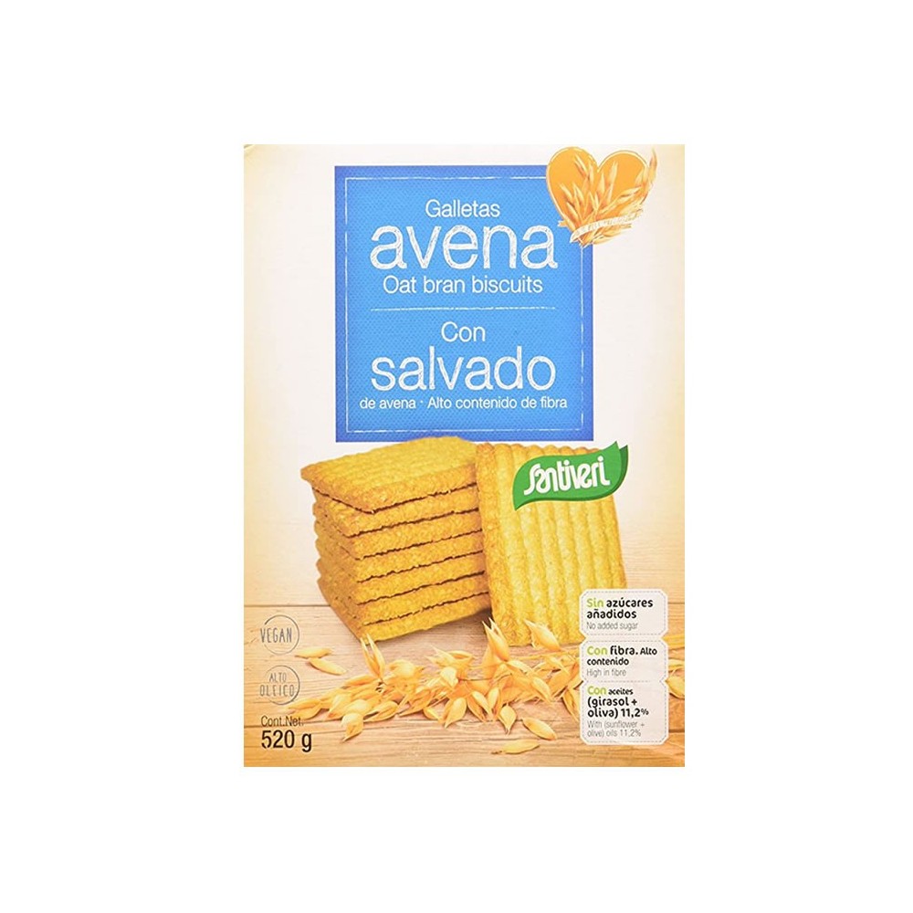 "Santiveri" avižinių sėlenų sausainiai 520g-Maisto papildai-Sveikatai-SANTIVERI