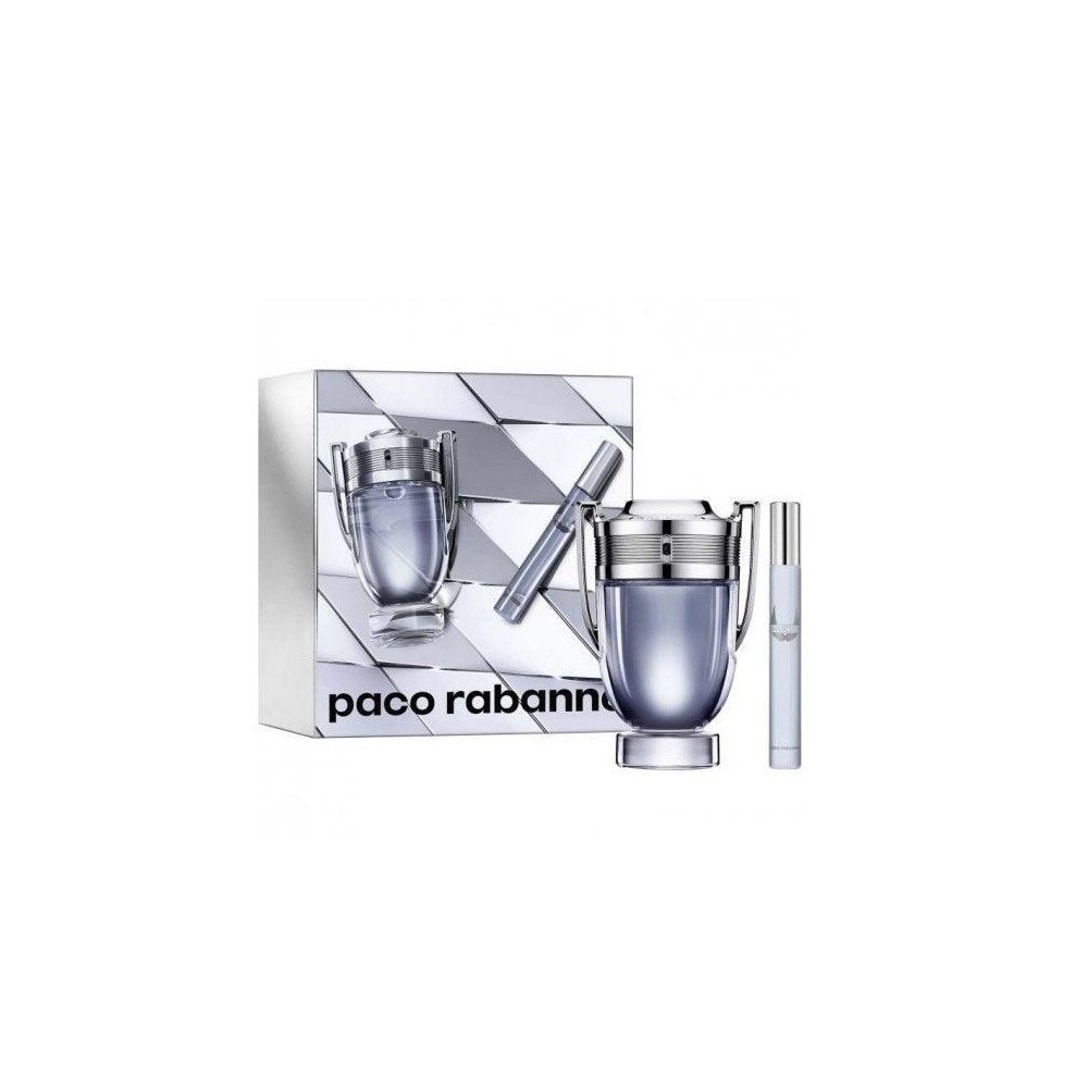 Paco Rabanne Invictus tualetinis vanduo su purškikliu 100 ml 2 dalių rinkinys