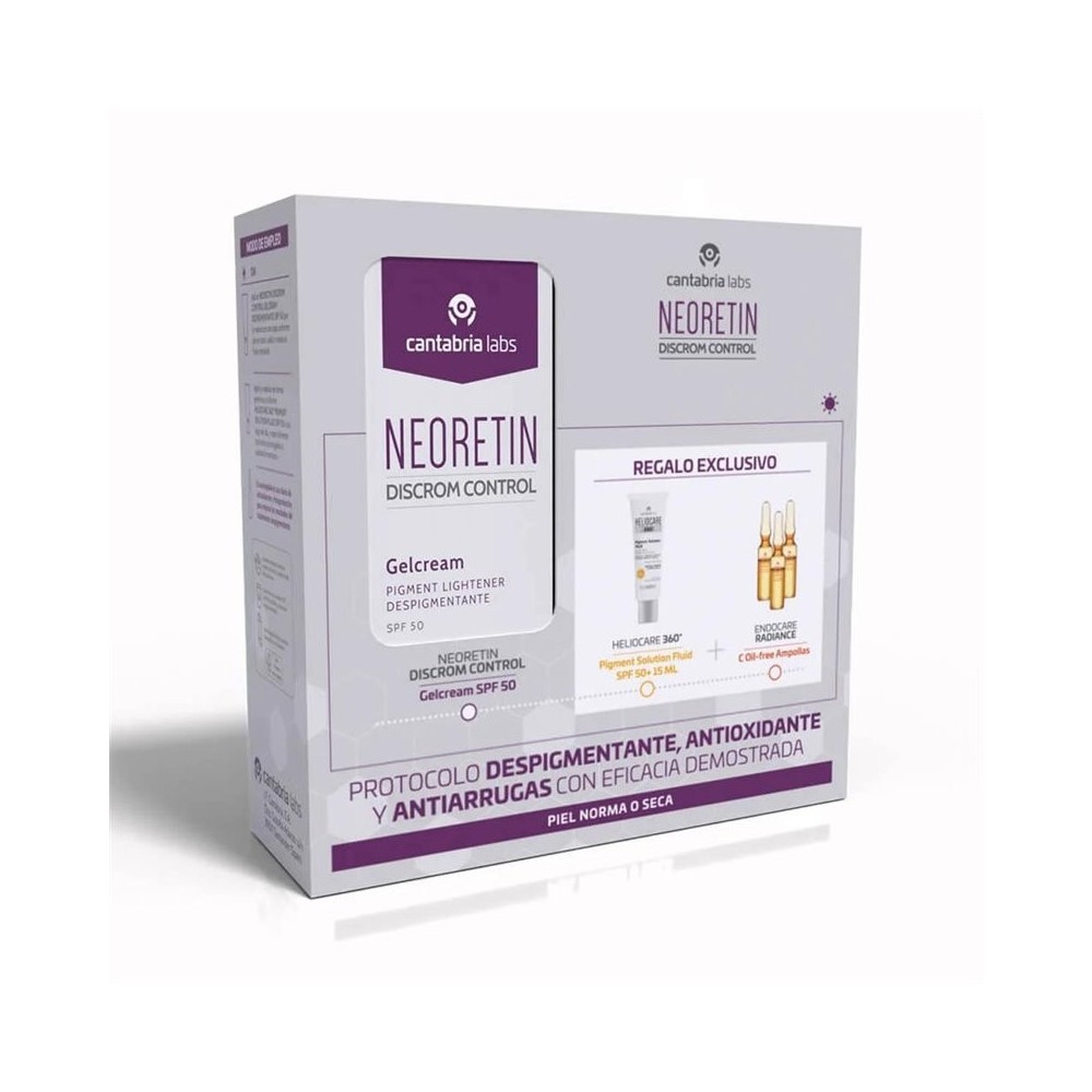 "Neoretin Discrom Control" gelinis kremas Spf 50 40ml 5 dalių rinkinys-ENDOCARE-Kosmetika nuo pigmentinių dėmių-NEORETIN