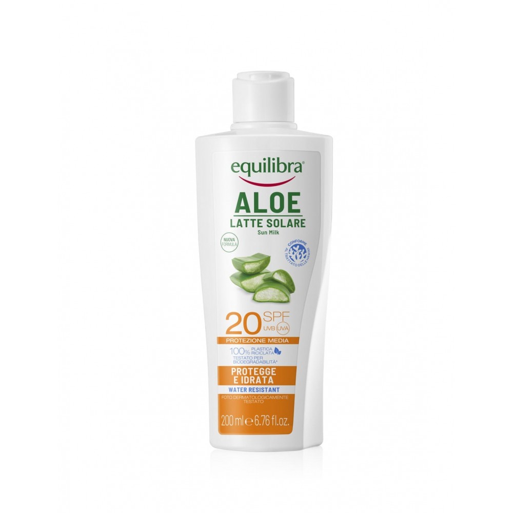 Equilibra Sun Aloe Pro Uv F20 apsauginis kremas nuo saulės su alaviju 200ml-EQUILIBRA-Kūno priežiūros priemonės-EQUILIBRA