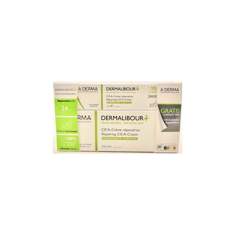 A-derma Dermalibour+ Cica Repair Cream 100ml Set 2 Pieces