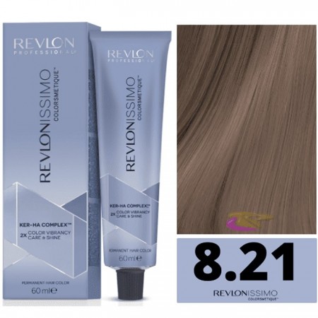 plaukų dažai Revlon Revlonissimo Colorsmetique 8.21 Light Blonde Iris Ash 60ml-Plaukų dažai-Plaukų priežiūra-REVLON