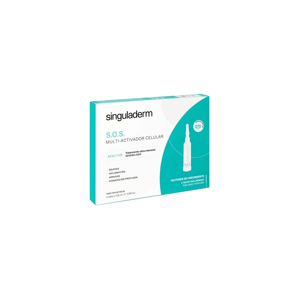 "Singuladerm S.O.S. Multi-Cellular Activator Ultra-Intensive Sensitivity Treatment" 4x10,5ml-DELAPIEL-Dermokosmetika-SINGULADERM