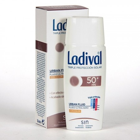 veido kremas su atspalviu saugantis nuo žalingo saulės spindulių poveikio Ladival Urban Fluid Colour Spf50+ 50ml-Kosmetika veidu