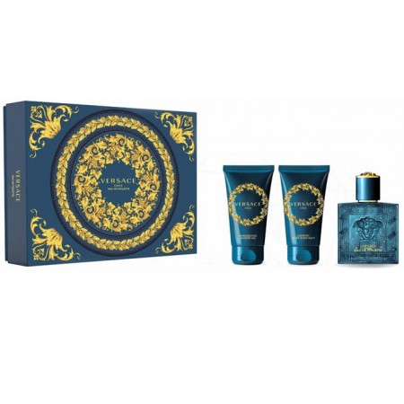 Versace Eros Eau De Toilette Spray 50ml 3 dalių rinkinys-VERSACE-Dovanos-VERSACE