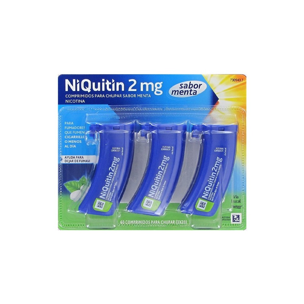 NiQuitin 2mg mėtų skonio čiulpiamos tabletės 3x20 vienetų-Sveikatai-Nereceptiniai vaistai ir gydomoki kosmetika-NIQUITIN