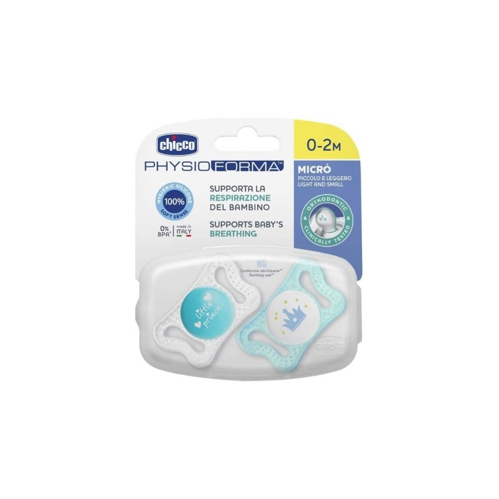 Chicco Physioforma Glow Soother 0-2m 2 Uds