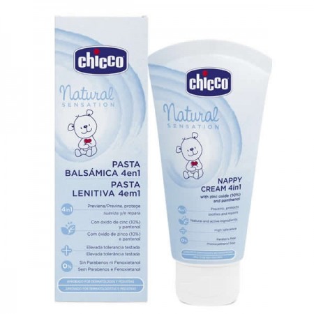 Chicco Natural Sensation sauskelnių kremas 4en1 100ml-Odos drėkinimui-Kūdikiams-CHICCO