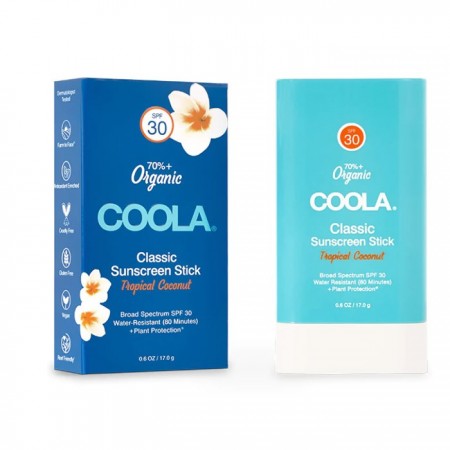 "Coola Classic" ekologiškas apsauginis kremas nuo saulės "Tropical Coconut" Spf30 17g-Apsauga nuo saulės veidui-Įdegio kosmetika