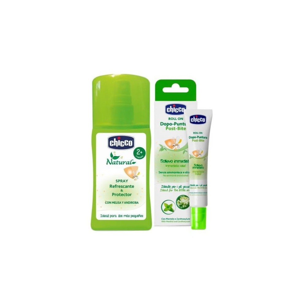 Chicco Protector Spray 2m+ 100ml + Roll On Post-Sting 10ml