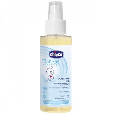 Chicco Natural Sensation masažo aliejus 100ml-Odos drėkinimui-Kūdikiams-CHICCO