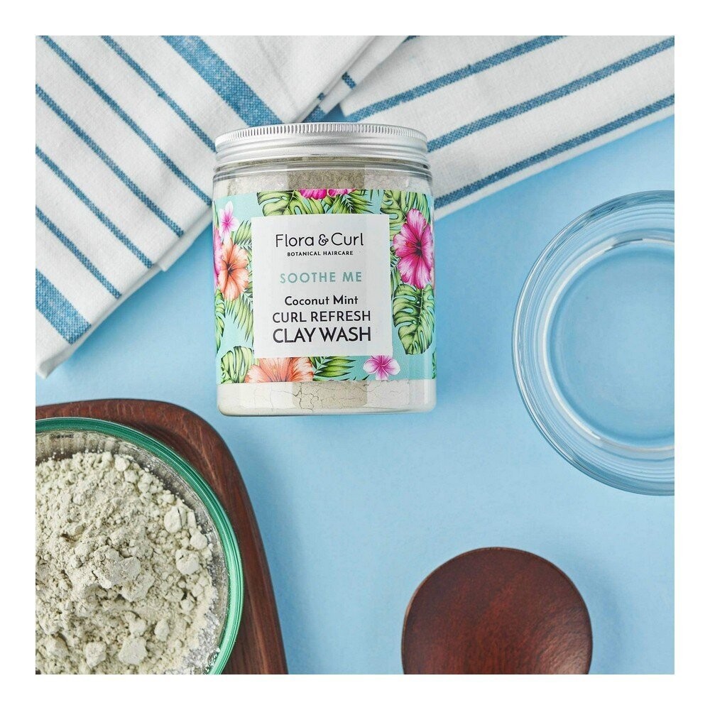 Flora and Curl Soothe Me Coconut Mint Curl Refresh Clay Wash 260g