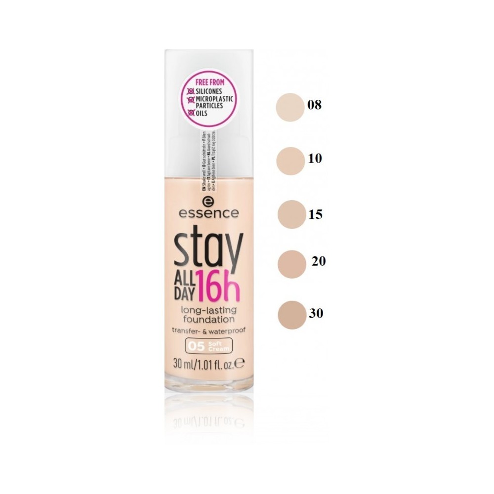 Essence Cosmetics "Stay All Day 16h Long-Lasting Maquillaje 20-Soft Nude" 30ml