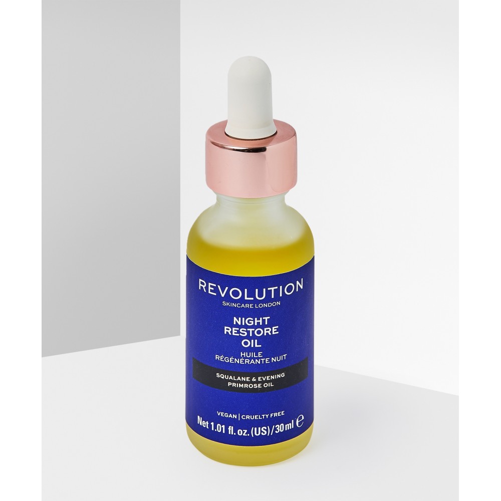 "Revolution Make Up Night Restore Oil Squalane y Evening Primrose Oil" 30ml