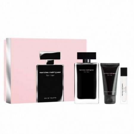 Narciso Rodriguez For Her Eau De Toilette Spray 100ml Set 3 Pieces