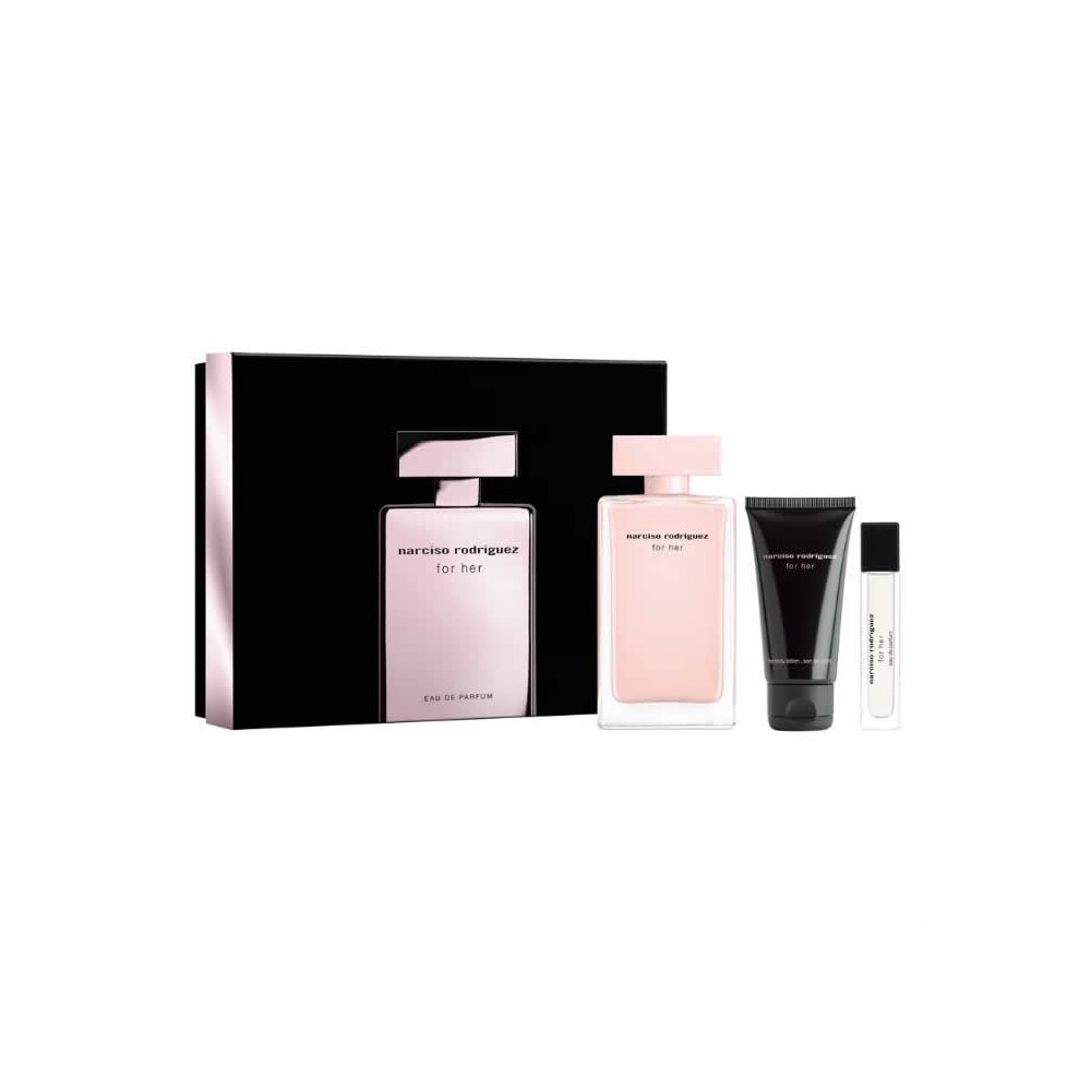 Narciso Rodriguez For Her Eau De Perfume Spray 100ml Set 3 Pieces