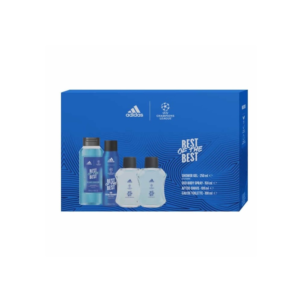 Adidas Champions League Best Of The Best Eau De Toilettte Spray 100ml Set 4 Pieces