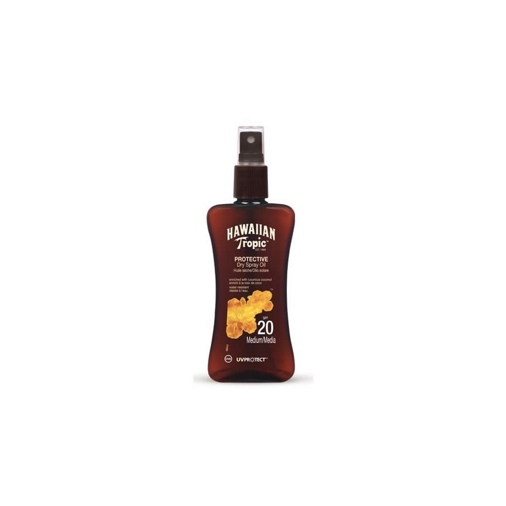 Hawaiian Tropic Protective Dry Spray Oil Spf20 Medium 200ml