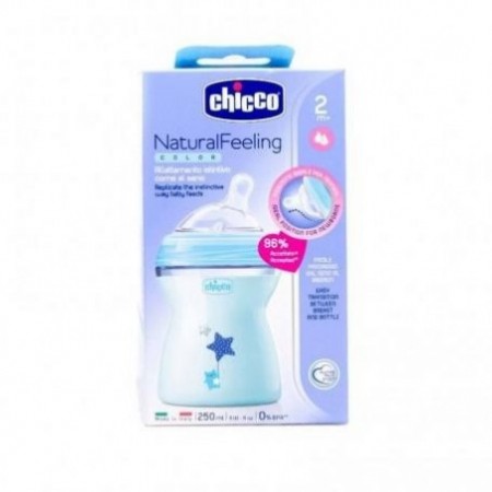 Chicco Bib Nat-Feel 2m Boy 250ml