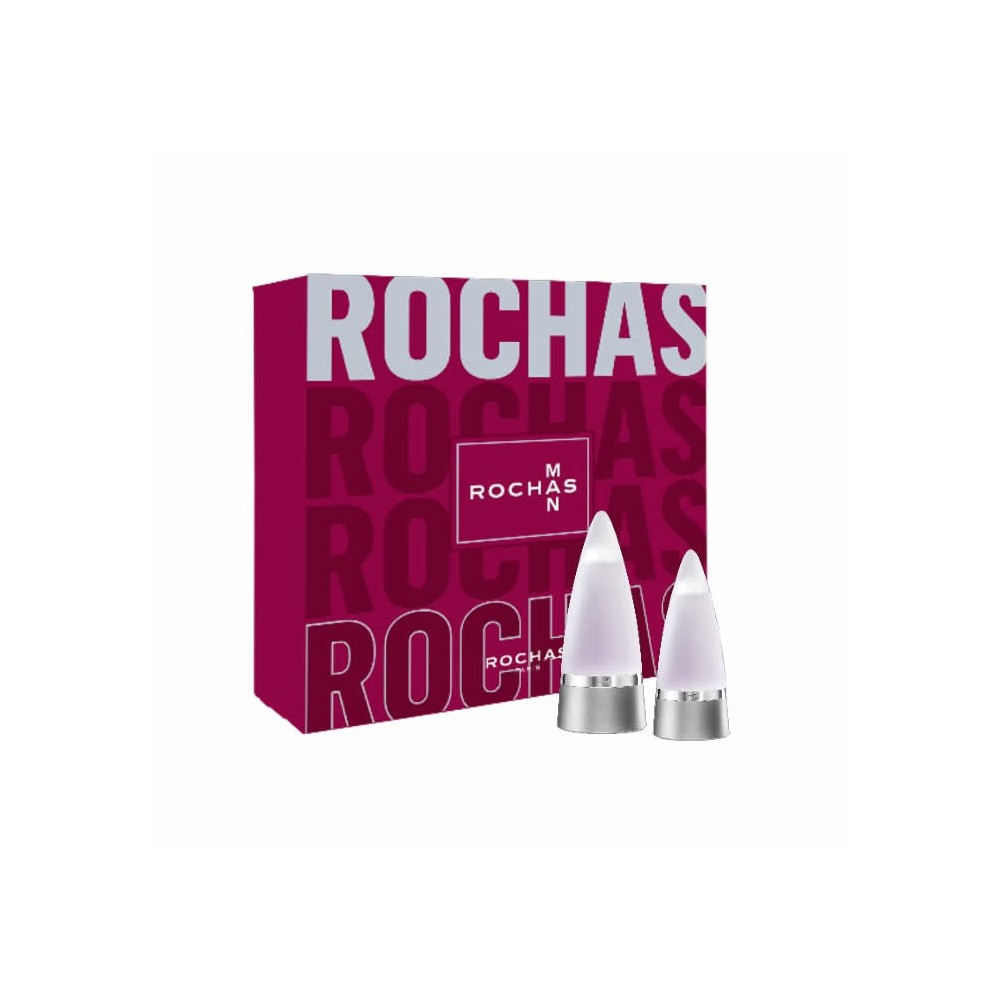  Rochas Man Eau De Toilette Spray 100ml Set 2 Pieces
