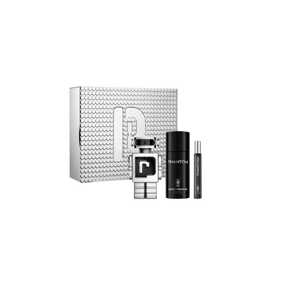Paco Rabanne Phantom Eau De Toilette Spray 100ml Set 3 Pieces
