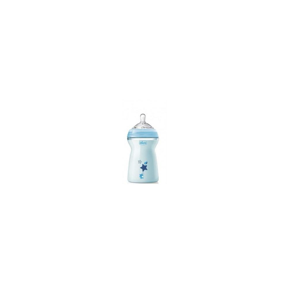 Chicco Naturalfeeling Blue Baby Bottle Fast Flow 330ml 6m