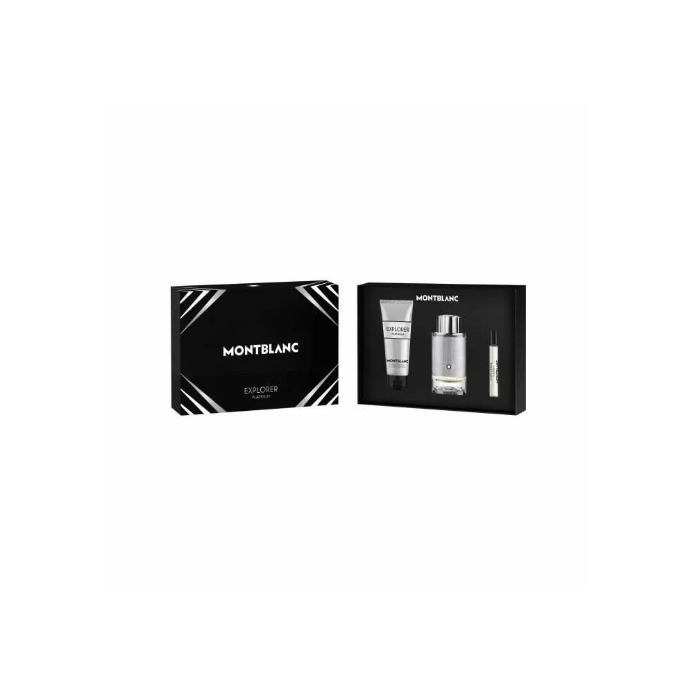 Montblanc Explorer Platinum Eau De Perfume Spray 100ml Set 3 Pieces