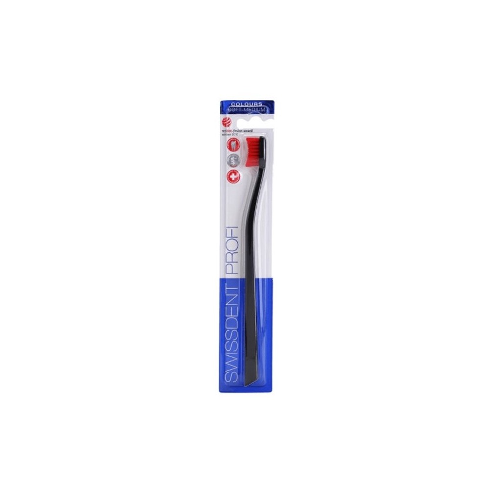 Swissdent Profi Colours Toothbrush Black & Red