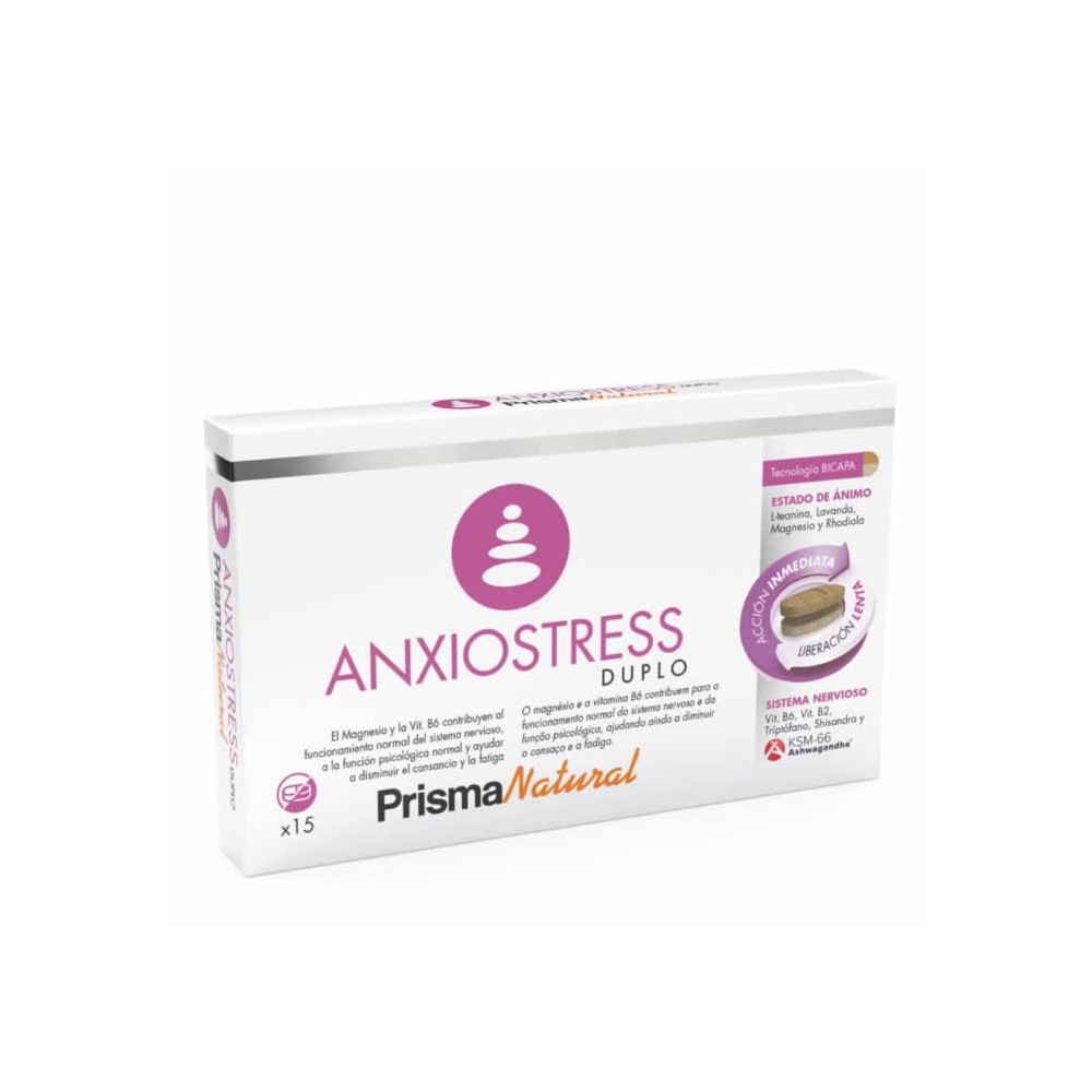 Prisma Natural Anxiostress Duplo 15 Bilayer Tablets