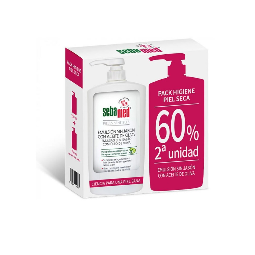 Sebamed Soap-Free Emulsion With Olive Oil 750ml Duo