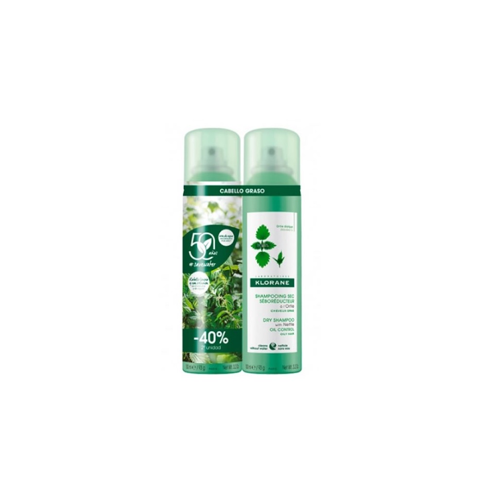 Klorane Purifying Dry Shampoo Nettle 2x150ml