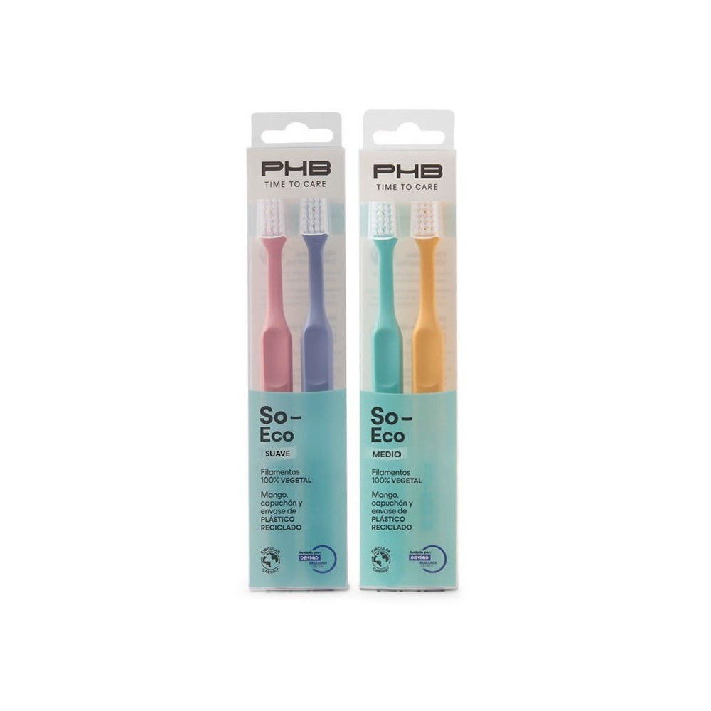 PHB Time To Care Medium Toothbrush 2 Units