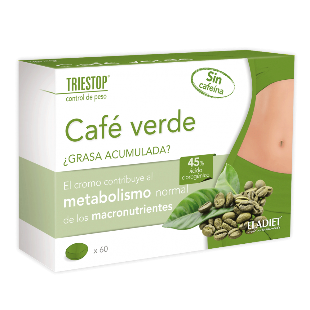 Eladiet Triestop Cafe Verde Sin Cafeina 60 Comp