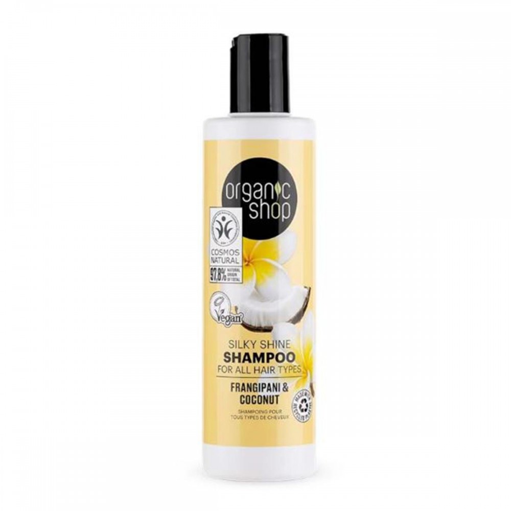 Organic Shop Natura Siberica Frangipani y Coconut Champu Todo Tipo De Cabellos 280ml