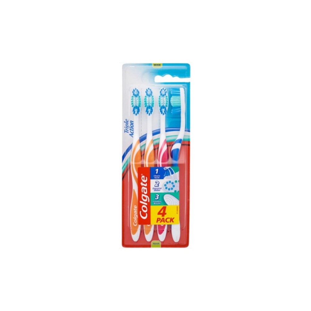 Colgate Triple Action Toothbrush 4 Units