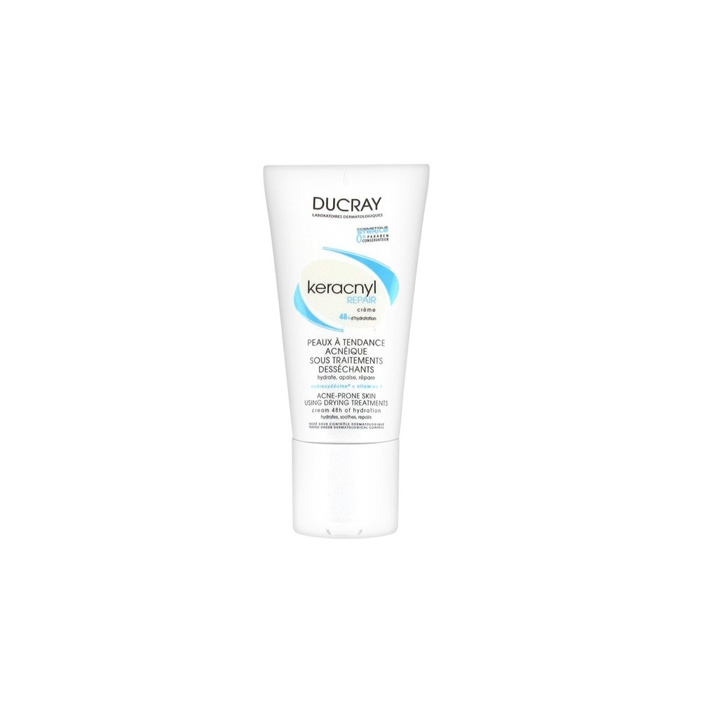 Ducray Keracnyl Moisturizing Repair Cream 48hrs 50ml