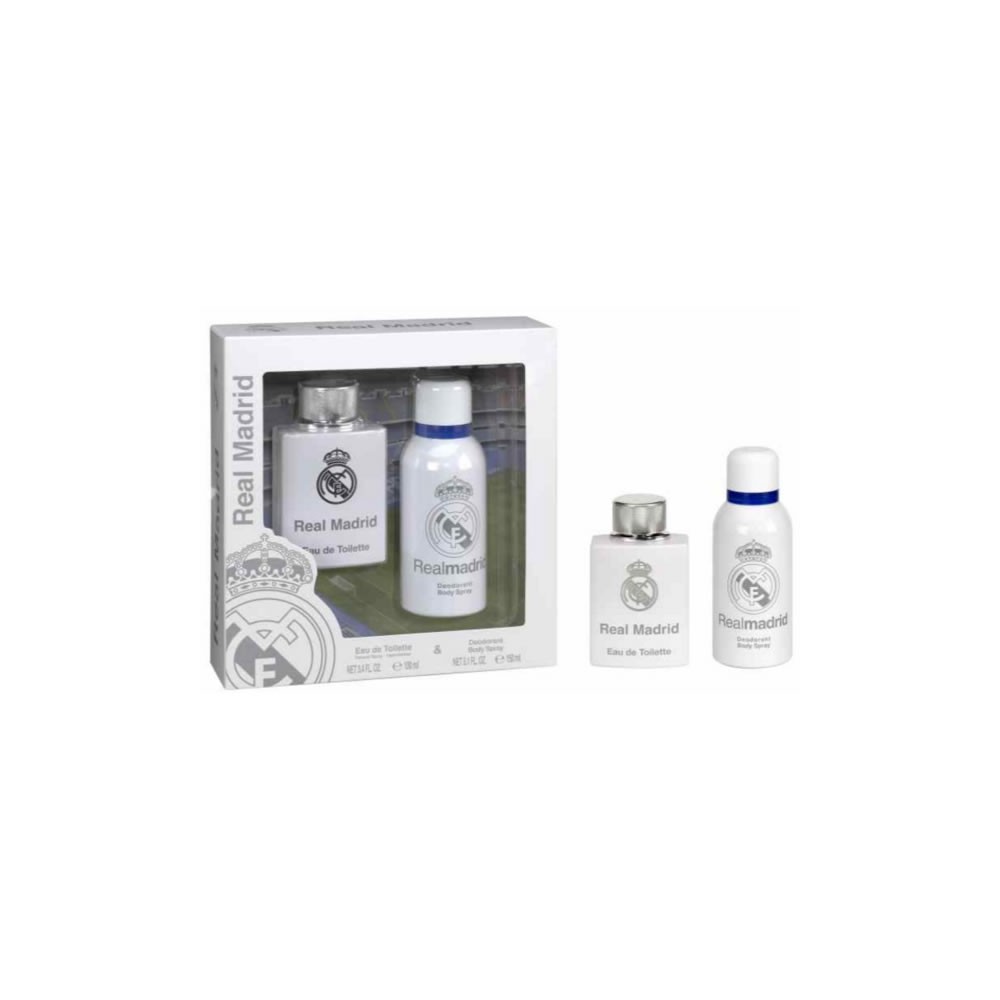 2 dalių rinkinys vyrams Real Madrid Eau De Toilette Spray, 100ml