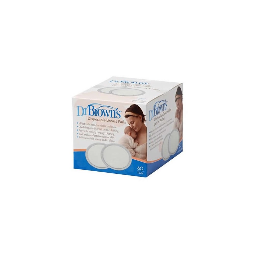 Dr. Browno vienkartiniai krūtų įklotai 60 vienetų