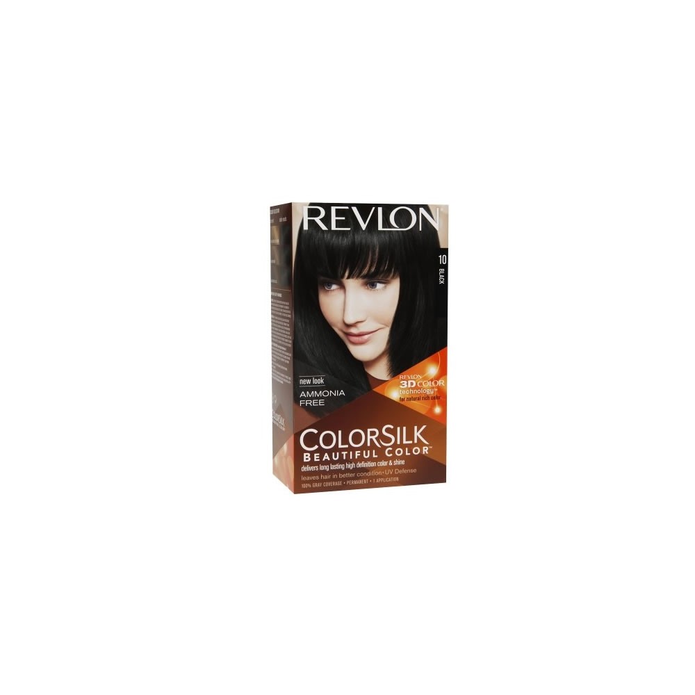 Plaukų dažai "Revlon Colorsilk" be amoniako 10 juodos spalvos